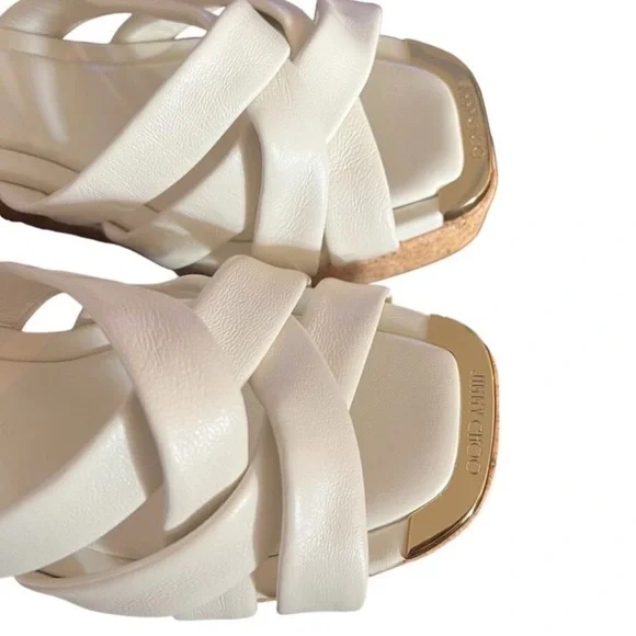 Jimmy Choo Women's Maribou 110 Platform Wedge Slide Sandals, Nee In Box+Dust Bag - Picture 7 of 9